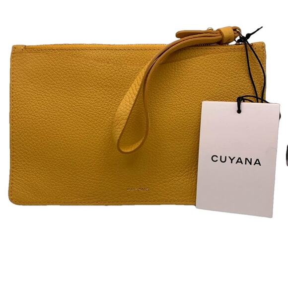 NWT CUYANA Turkey Mustard Wristlet - Picture 1 of 10